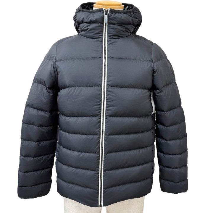 美品□MONCLER モンクレール 2022年製 PLUVIS GIUBBOTTO フーデッド ライトダウンジャケット ブラック 00 正規品 メンズ ハンガー付き