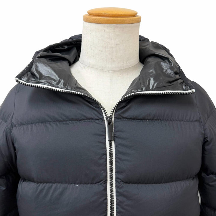 美品□MONCLER モンクレール 2022年製 PLUVIS GIUBBOTTO フーデッド ライトダウンジャケット ブラック 00 正規品 メンズ ハンガー付き