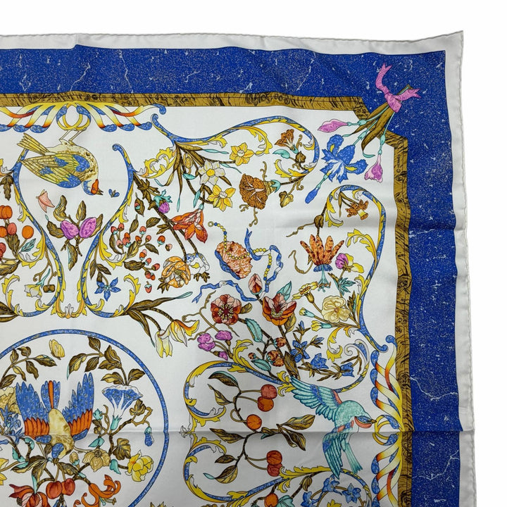 美品◇HERMES エルメス カレ90 Pierres d’Orient et d’Occident 東洋と西洋の宝石 シルク100％ スカーフ フランス製 レディース