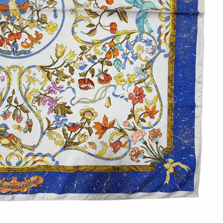 美品◇HERMES エルメス カレ90 Pierres d’Orient et d’Occident 東洋と西洋の宝石 シルク100％ スカーフ フランス製 レディース