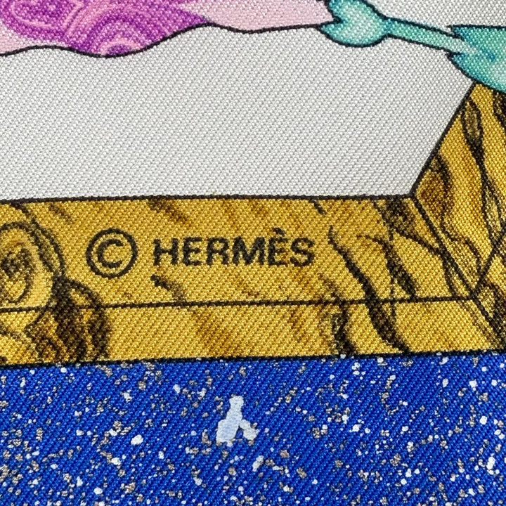 美品◇HERMES エルメス カレ90 Pierres d’Orient et d’Occident 東洋と西洋の宝石 シルク100％ スカーフ フランス製 レディース