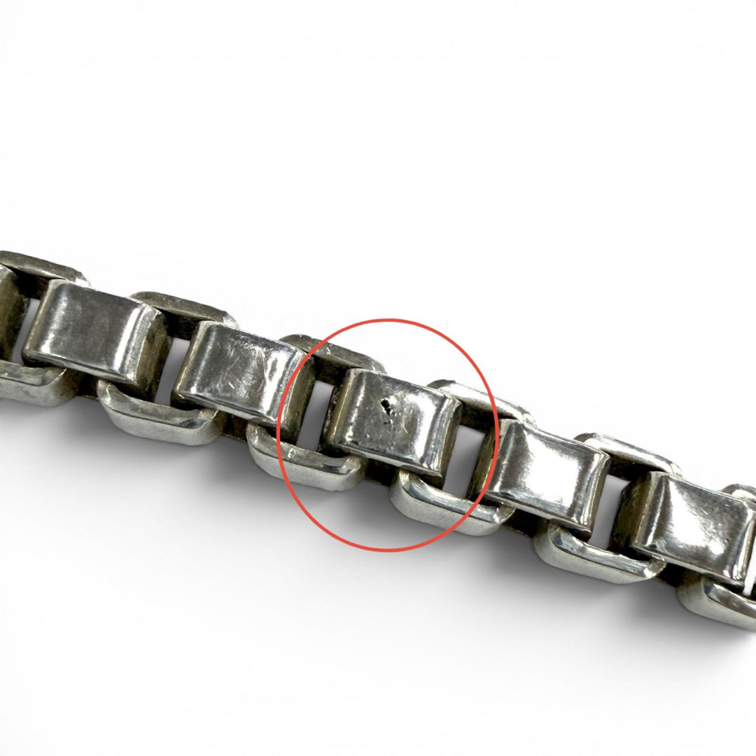 美品◇TIFFANY&amp;Co. ティファニー ベネチアン リンク 925 チェーン ブレスレット アクセサリー シルバー 重量14.83g レディース