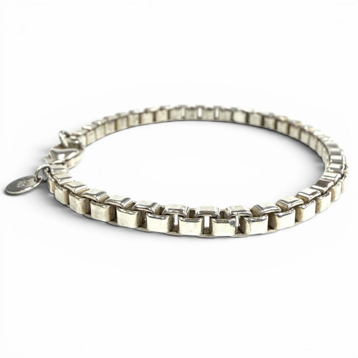 美品◇TIFFANY&amp;Co. ティファニー ベネチアン リンク 925 チェーン ブレスレット アクセサリー シルバー 重量14.83g レディース
