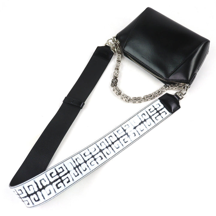 美品△GIVENCHY ジバンシィ BB50LXB1AB アンティゴナ XS 4Gプリント グラフィティ チェーン付き 2WAY レザー ショルダーバッグ ブラック