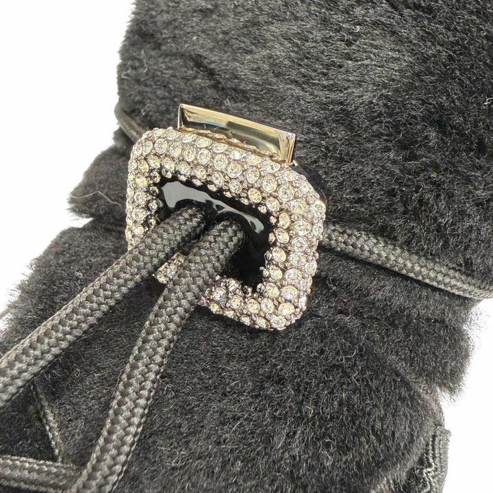 美品△ROGER VIVIER ロジェヴィヴィエ ヴィヴ アップ パテントレザー シアリング ストラスバックル スニーカー ブラック 37.5 イタリア製