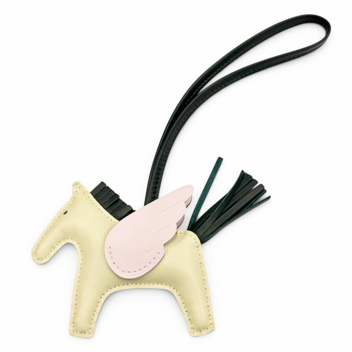 極美品△HERMES エルメス ロデオチャーム ペガサスPM アニョーミロ スイフト クレ/モーヴペール/ヴェールシプレ バッグチャーム U刻 箱付