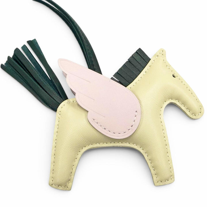 極美品△HERMES エルメス ロデオチャーム ペガサスPM アニョーミロ スイフト クレ/モーヴペール/ヴェールシプレ バッグチャーム U刻 箱付