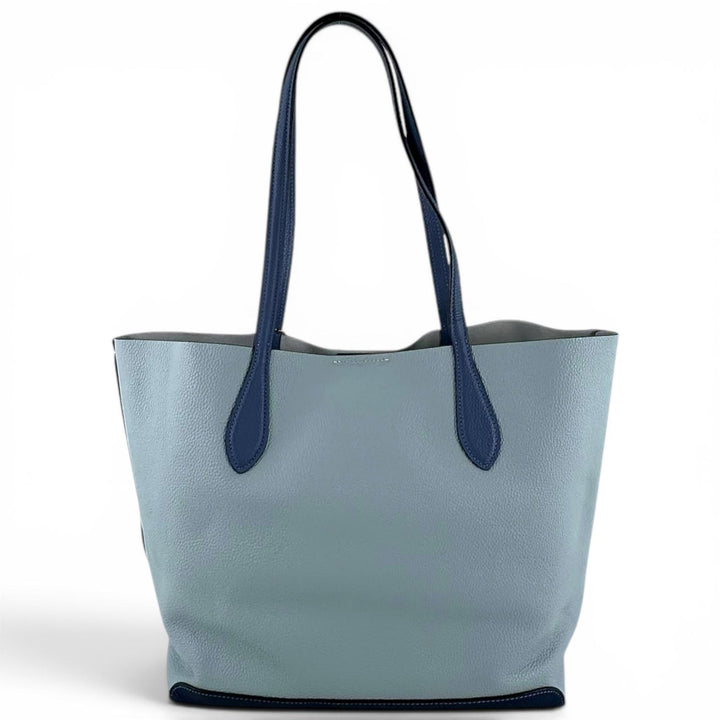 未使用品▲COACH コーチ CA097 キア トート カラーブロック レザー グラフィックロゴ トートバッグ ライトブルー レディース 保存袋付き