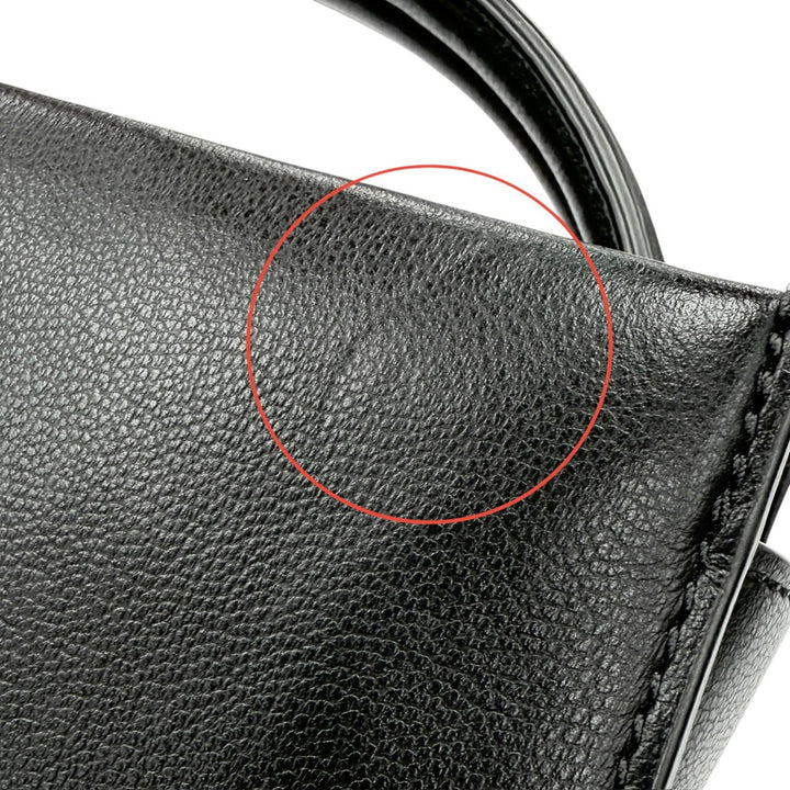 極美品◇MULBERRY マルベリー Mini iris ミニ アイリス Classic Grain 2WAY レザー ハンド ショルダーバッグ ブラック レディース 袋付き