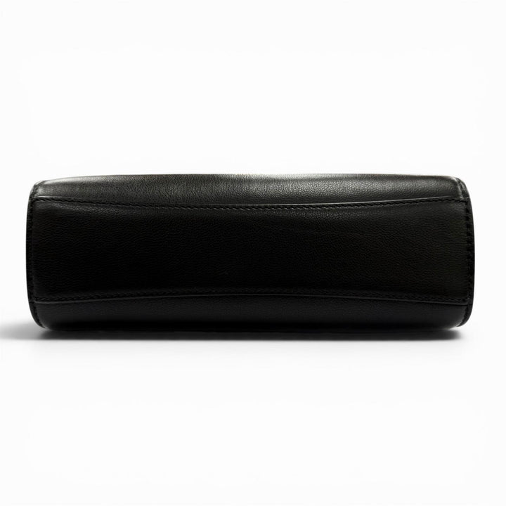 極美品◇MULBERRY マルベリー Mini iris ミニ アイリス Classic Grain 2WAY レザー ハンド ショルダーバッグ ブラック レディース 袋付き
