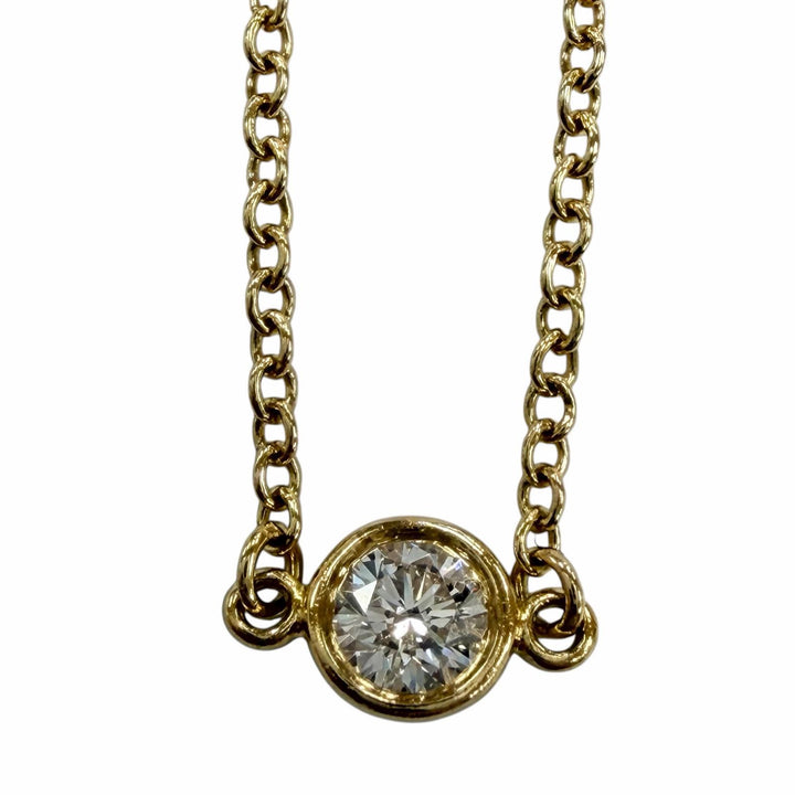 美品◇TIFFANY&amp;Co. ティファニー バイザヤード エルサペレッティ 750 1P ダイヤ約0.05ct 750 YG 枠直径約3.77mm ブレスレット 重量0.97g