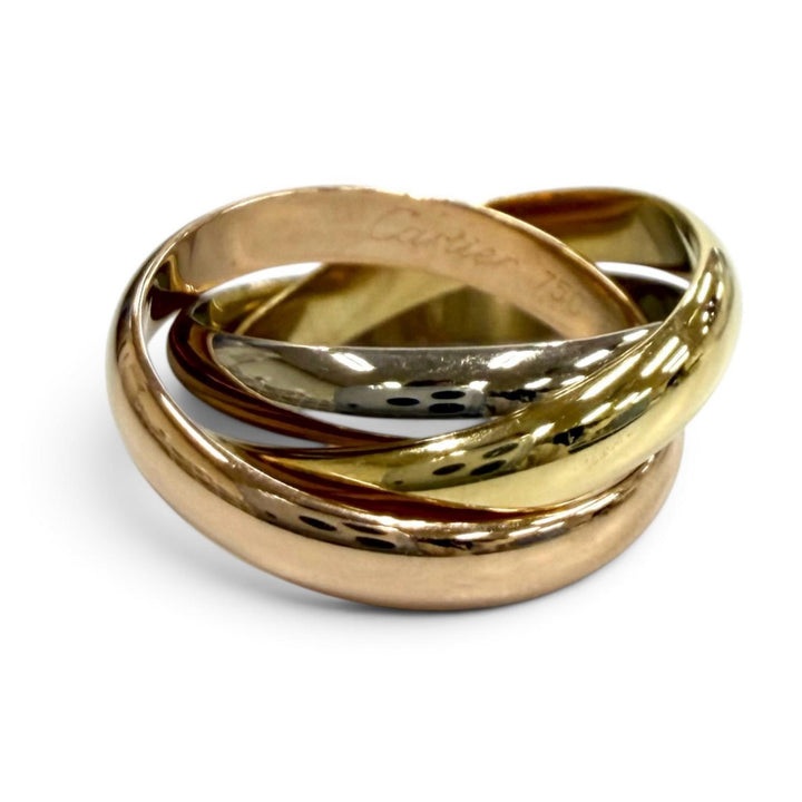 極美品★Cartier カルティエ トリニティ リング クラシックモデル 750(YG PG WG) 指輪 アクセサリー 53 (JP13号相当) 重量10.56g