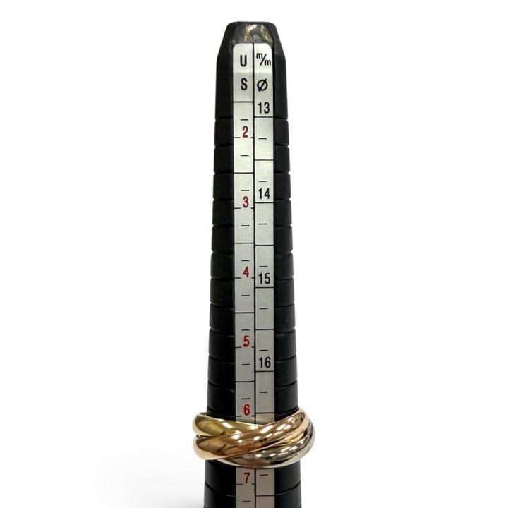 極美品★Cartier カルティエ トリニティ リング クラシックモデル 750(YG PG WG) 指輪 アクセサリー 53 (JP13号相当) 重量10.56g