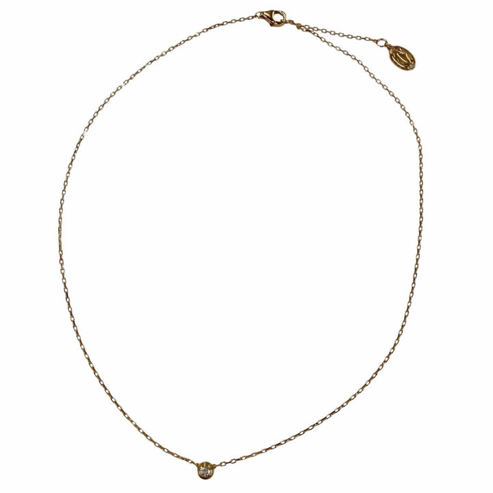 美品☆Cartier カルティエ ダムール SM スモール 750（PG） ダイヤモンド0.09ct ブリリアントカットネックレス ピンクゴールド 重量2.79g