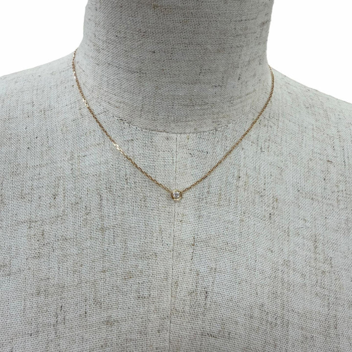 美品☆Cartier カルティエ ダムール SM スモール 750（PG） ダイヤモンド0.09ct ブリリアントカットネックレス ピンクゴールド 重量2.79g