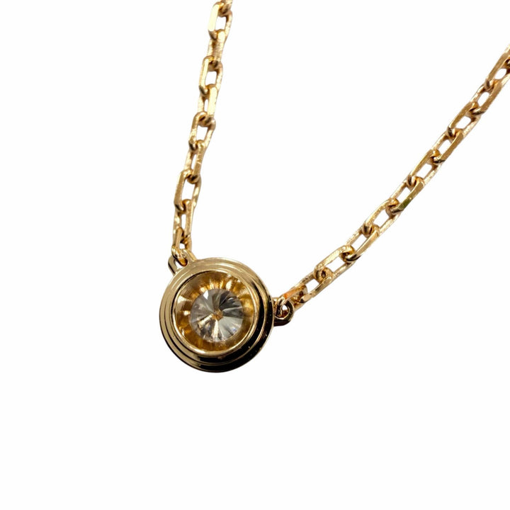 美品☆Cartier カルティエ ダムール SM スモール 750（PG） ダイヤモンド0.09ct ブリリアントカットネックレス ピンクゴールド 重量2.79g