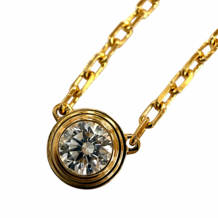 美品◇Cartier カルティエ SJN242 ダムール SM スモール 750YG 1Pダイヤモンド ネックレス イエローゴールド 重量2.77g レディース