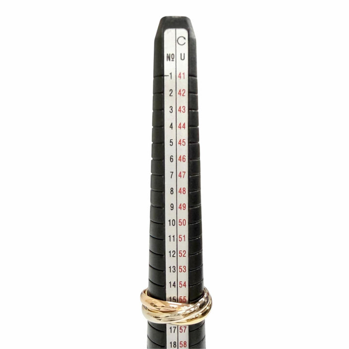 極美品△Cartier カルティエ A3354Y トリニティ MM クラシック リング 750(YG PG WG) イエローゴールド ピンクゴールド 56 JP16号 8.66g