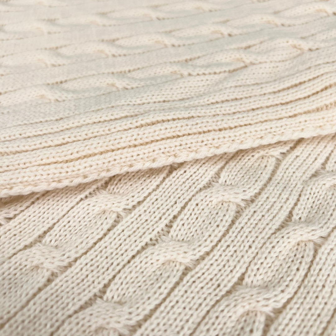 未使用品▲RALPH LAUREN ラルフローレン Wilton ハーフ ウール ケーブル編み ホース刺繍 ひざ掛け ブランケット 日本製 正規品 箱付き