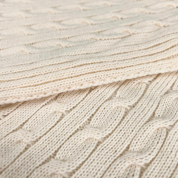 未使用品▲RALPH LAUREN ラルフローレン Wilton ハーフ ウール ケーブル編み ホース刺繍 ひざ掛け ブランケット 日本製 正規品 箱付き