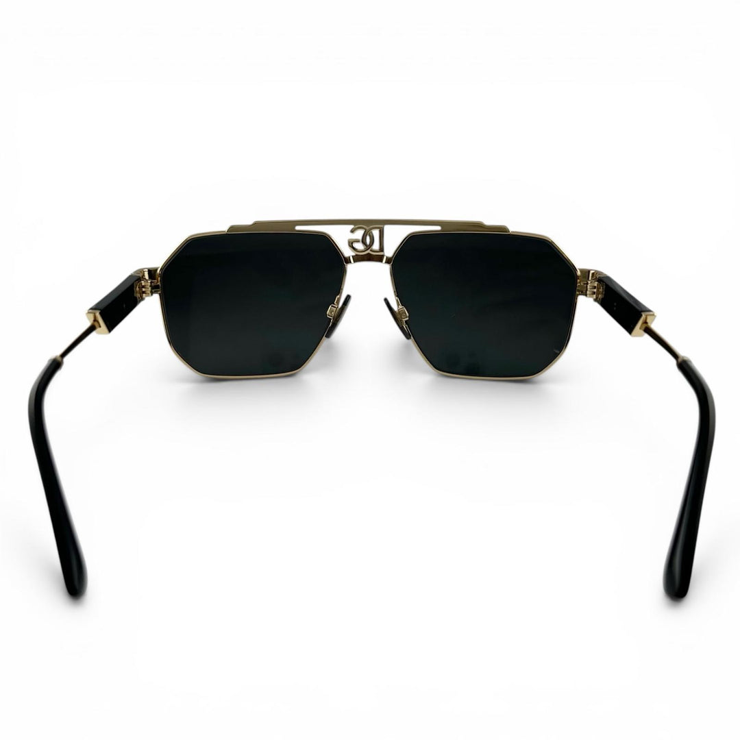 美品▲DOLCE&amp;GABBANA ドルチェ＆ガッバーナ DG2294 ダークシシリー DGロゴ サングラス ブラック 59⬜︎45 145 伊製 正規品 メンズ 箱付き