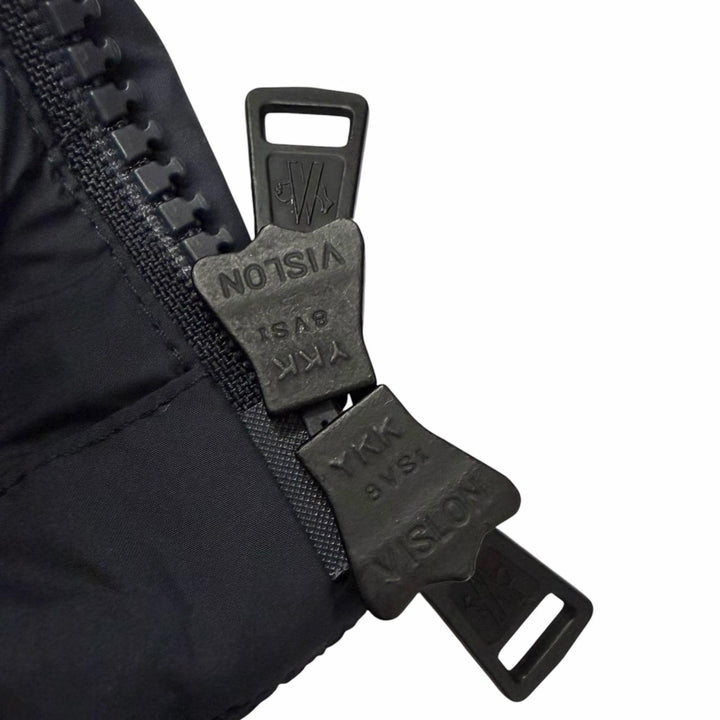極美品□MONCLER モンクレール GLACIER GIUBBOTTO ロゴワッペン WZIP フーデッド ダウンジャケット パファージャケット 紺 2 正規品