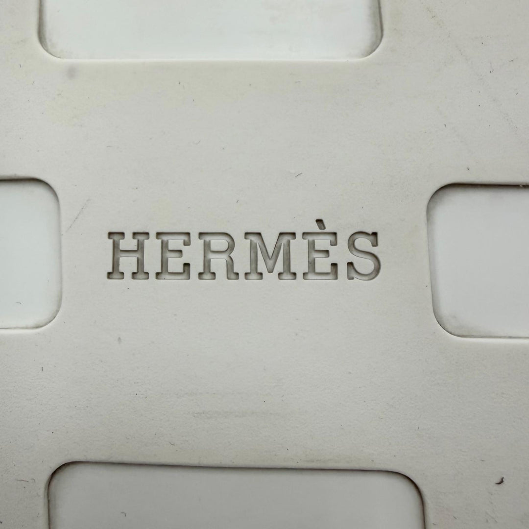 美品▼HERMES エルメス マイルス ナイロン レザー スウェード 異素材MIX テクニカル スニーカー グレー ホワイト 43 伊製 メンズ 箱付き