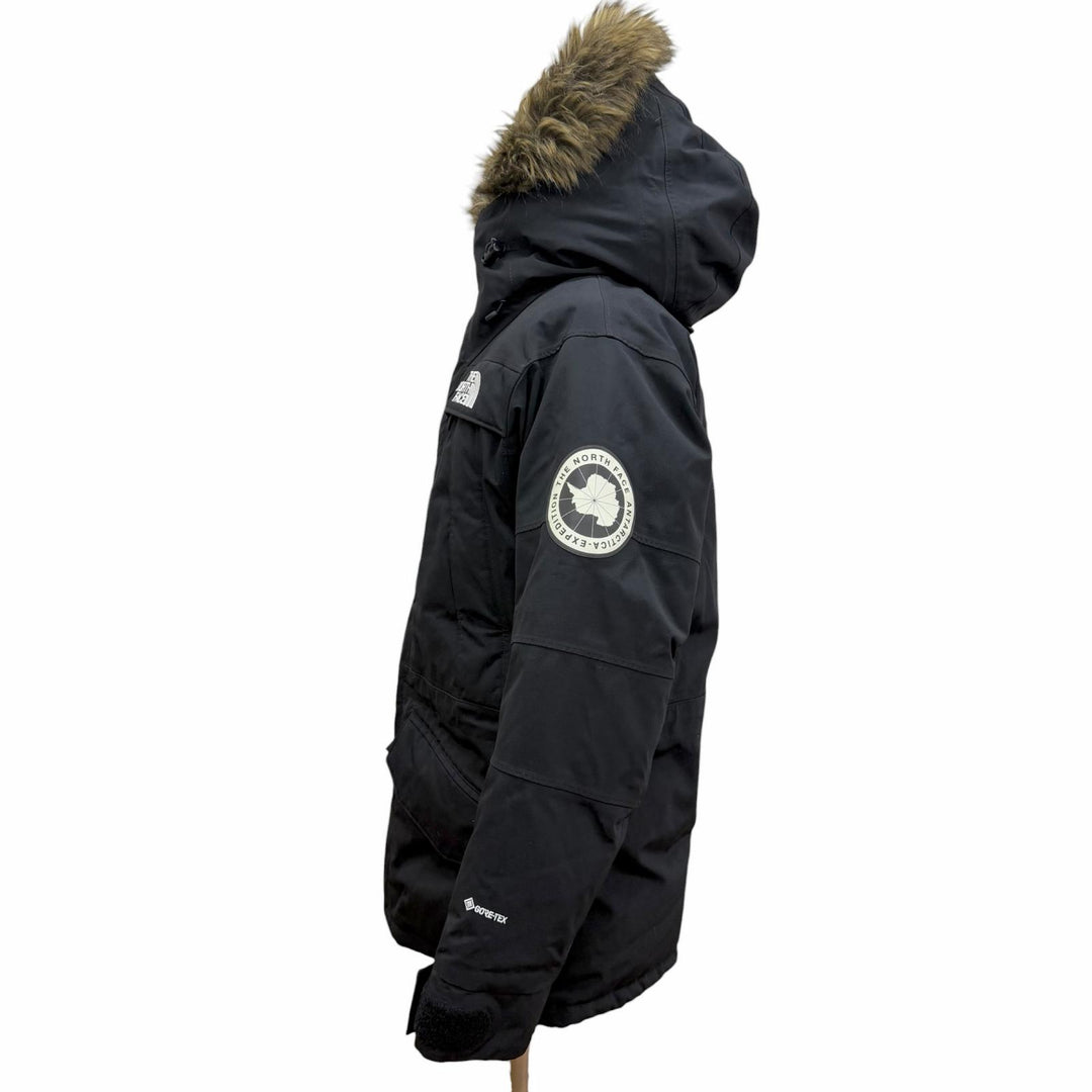 美品□THE NORTH FACE ザ・ノースフェイス ND92032 ANTARCTICA PARKA GORE-TEX ファーフーデッド ダウンジャケット ブラック M 正規品