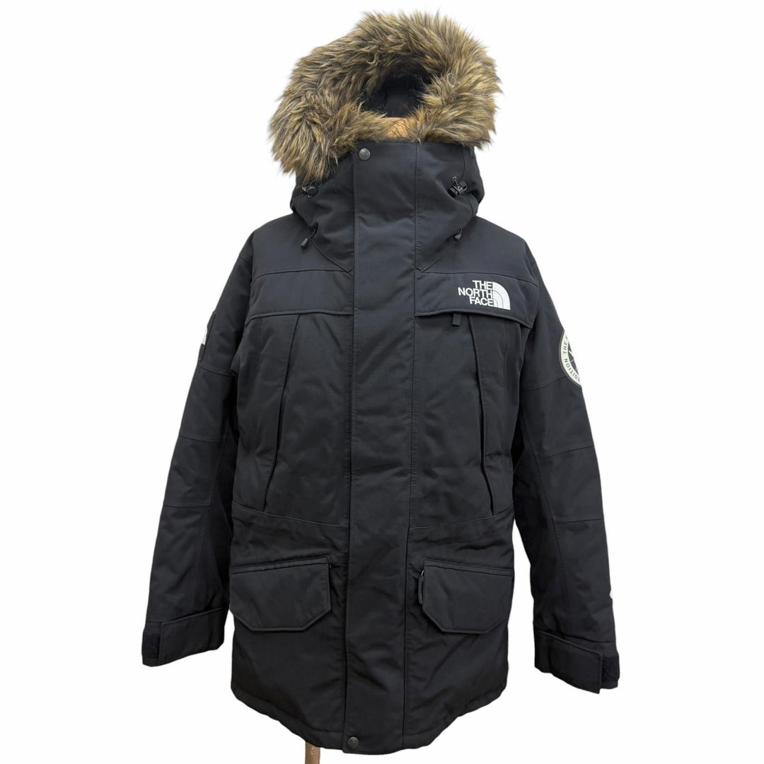 美品□THE NORTH FACE ザ・ノースフェイス ND92032 ANTARCTICA PARKA GORE-TEX ファーフーデッド ダウンジャケット ブラック M 正規品