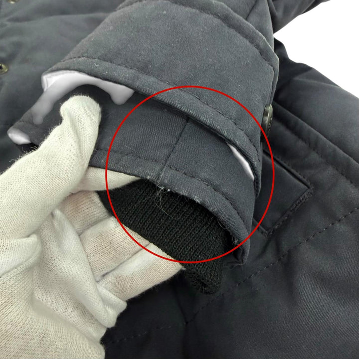 良品☆CANADA GOOSE カナダグース 2302JL MACKENZIE PARKA マッケンジー ファー・フード付 ダウンコート ネイビー S 正規品 レディース