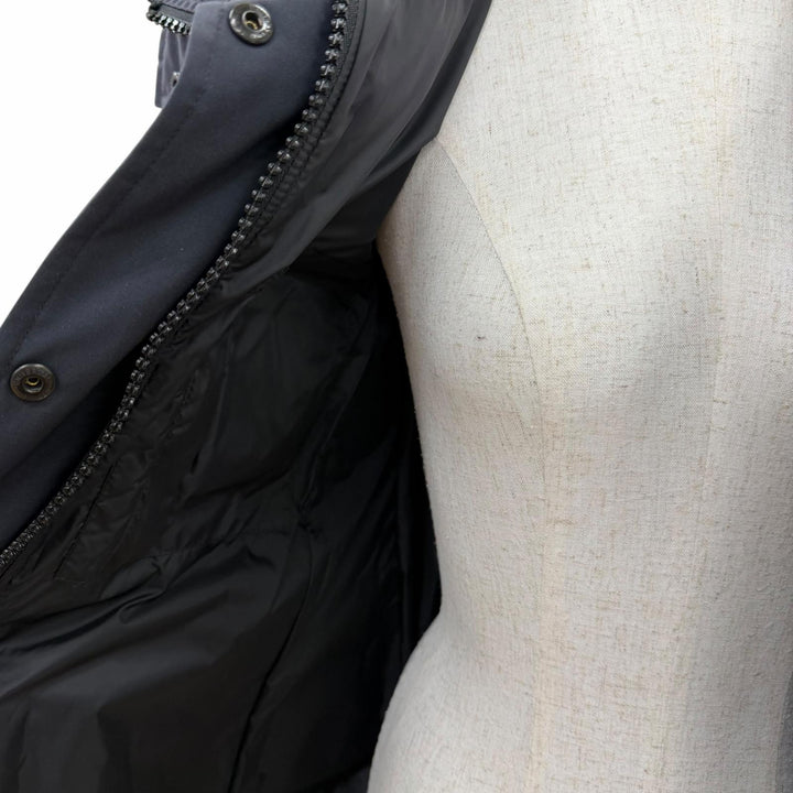 良品☆CANADA GOOSE カナダグース 2302JL MACKENZIE PARKA マッケンジー ファー・フード付 ダウンコート ネイビー S 正規品 レディース
