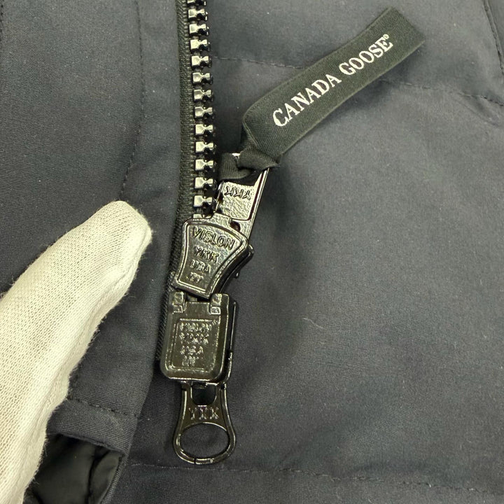 良品☆CANADA GOOSE カナダグース 2302JL MACKENZIE PARKA マッケンジー ファー・フード付 ダウンコート ネイビー S 正規品 レディース