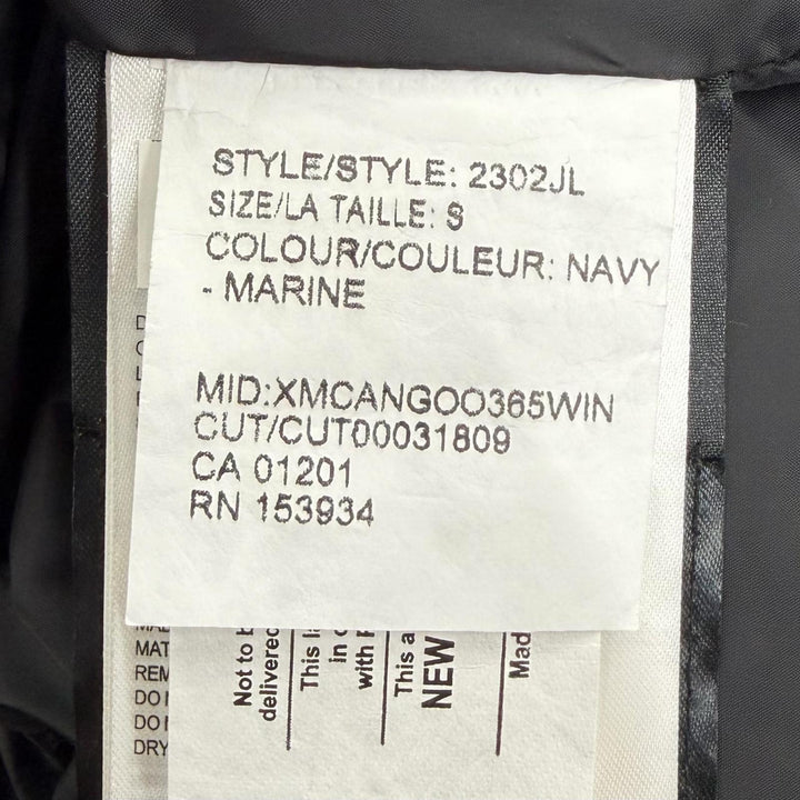 良品☆CANADA GOOSE カナダグース 2302JL MACKENZIE PARKA マッケンジー ファー・フード付 ダウンコート ネイビー S 正規品 レディース