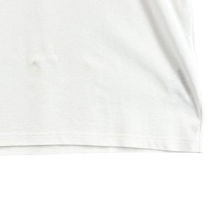 美品▲BERLUTI ベルルッティ コットン100% 牛革 レザーパッチ クルーネック 半袖Ｔシャツ ホワイト XL イタリア製 正規品 メンズ