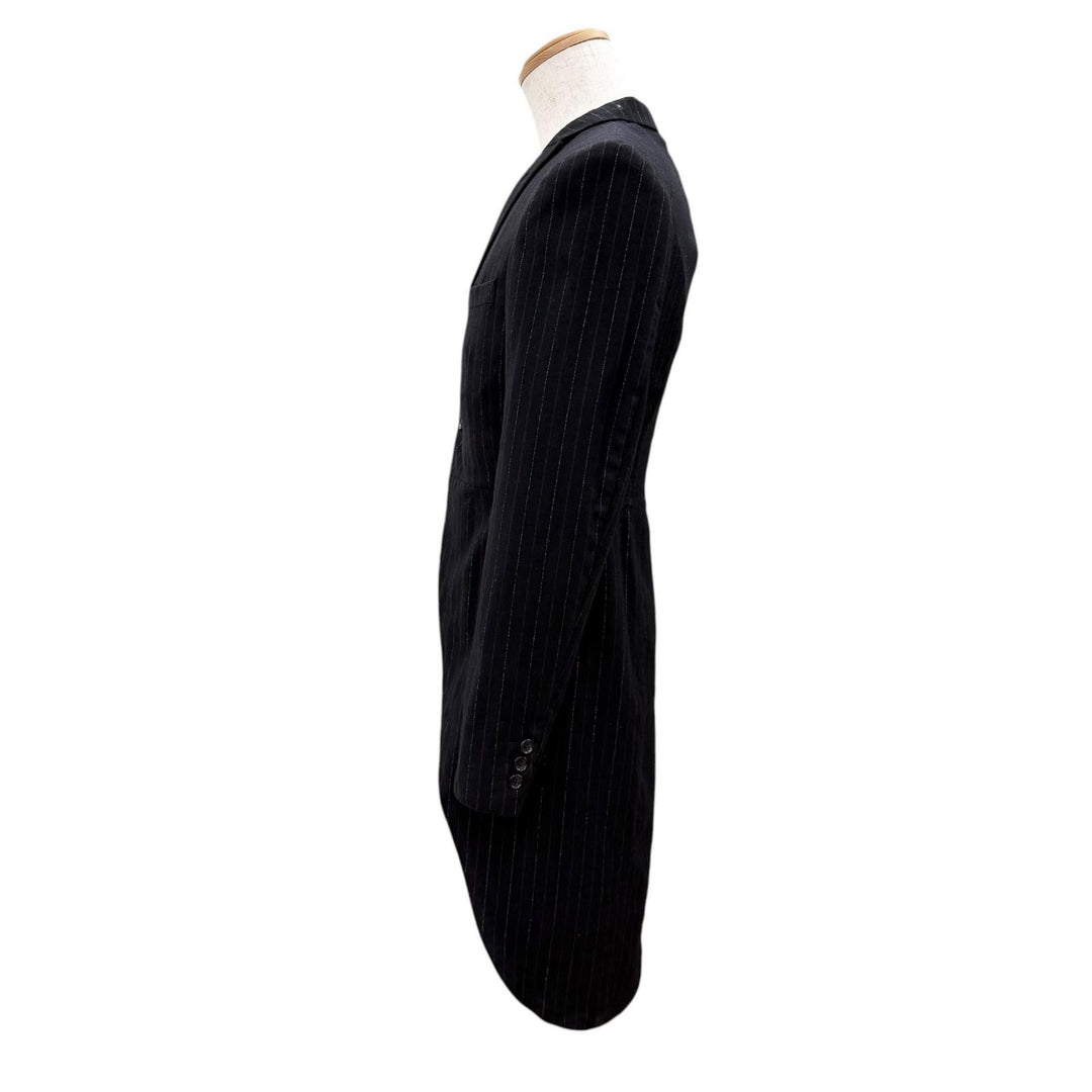 美品▼COMME des GARCONS HOMME PLUS コムデギャルソンオムプリュス PH-J028 チャイナパネル ストライプ柄 アシンメトリージャケット XS
