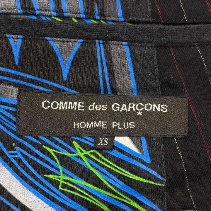 美品▼COMME des GARCONS HOMME PLUS コムデギャルソンオムプリュス PH-J028 チャイナパネル ストライプ柄 アシンメトリージャケット XS