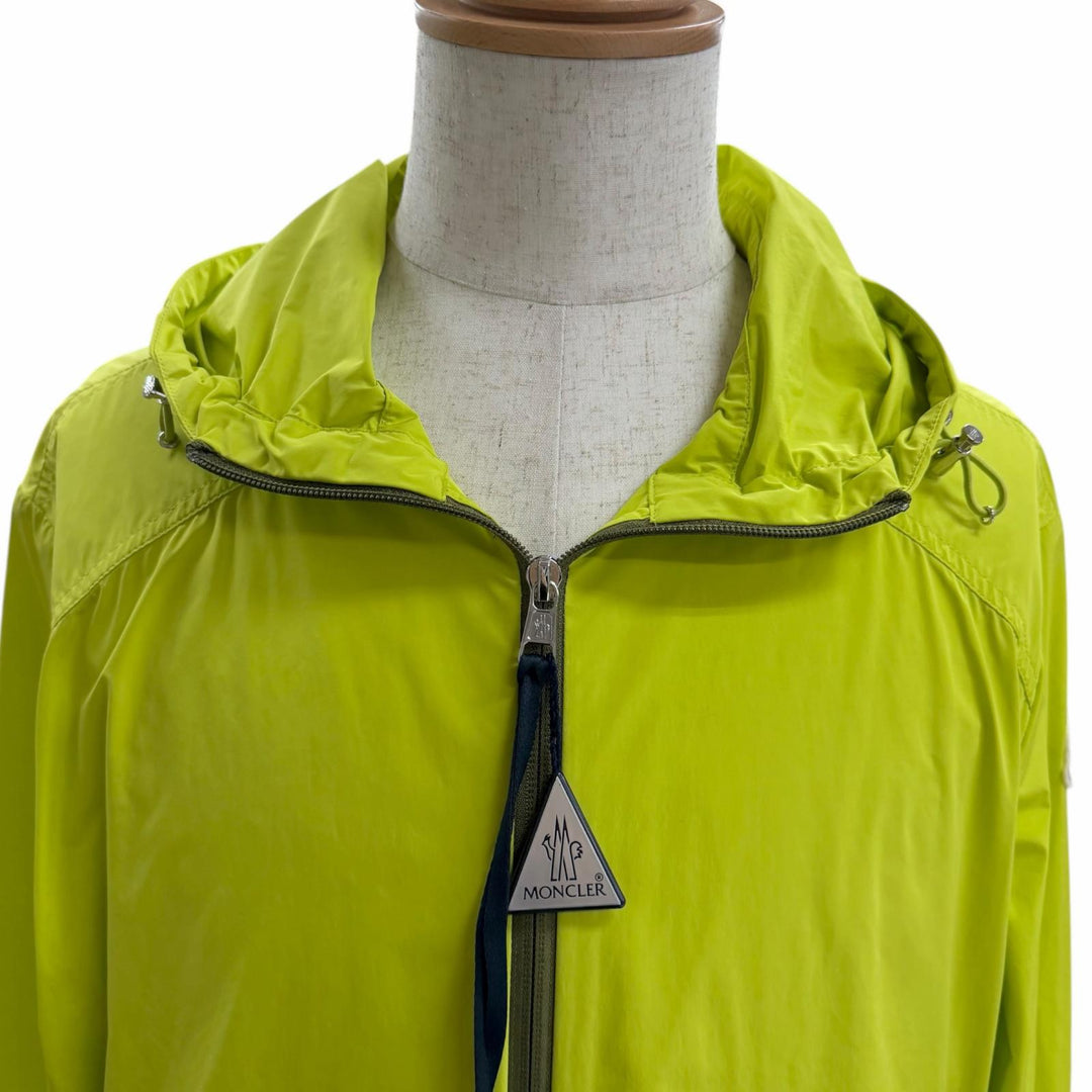 未使用品□MONCLER モンクレール 24SS CLAPIER GIUBBOTTO ロゴワッペン ウィンドブレーカー ブルゾン ライムグリーン 1 正規品 メンズ