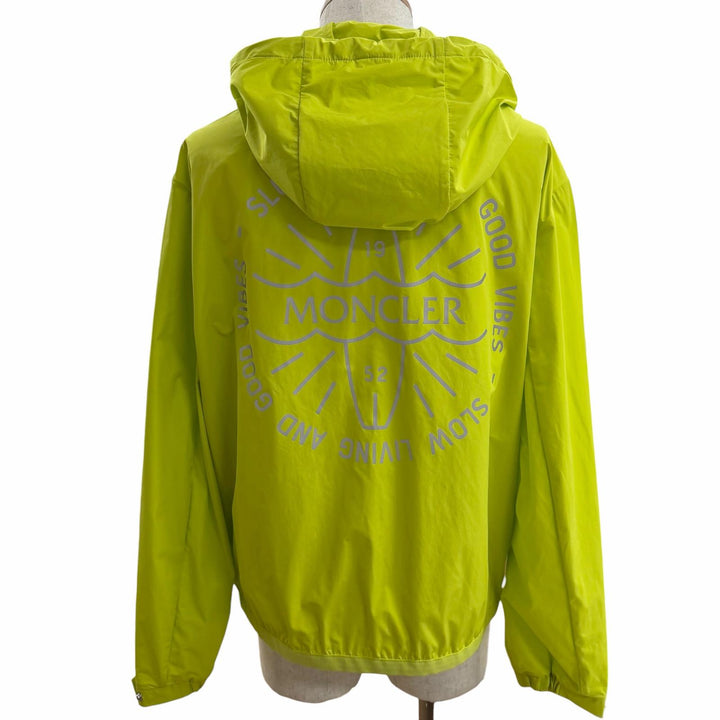 未使用品□MONCLER モンクレール 24SS CLAPIER GIUBBOTTO ロゴワッペン ウィンドブレーカー ブルゾン ライムグリーン 1 正規品 メンズ