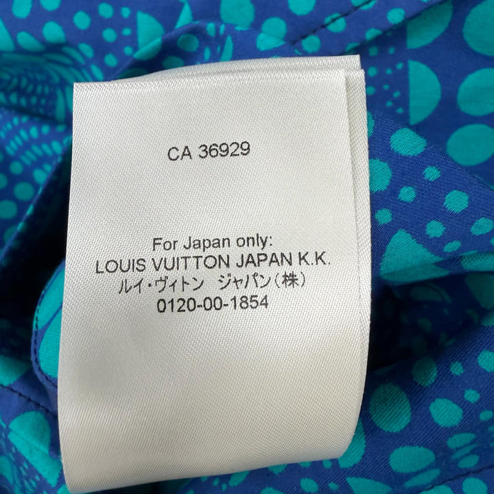 極美品□LOUIS VUITTON ルイヴィトン 草間彌生 2023年製 1AB8HU オールオーバー パンプキン ブルゾン ブルー 46 フランス製 正規品