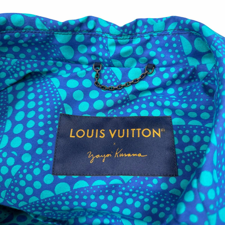 極美品□LOUIS VUITTON ルイヴィトン 草間彌生 2023年製 1AB8HU オールオーバー パンプキン ブルゾン ブルー 46 フランス製 正規品
