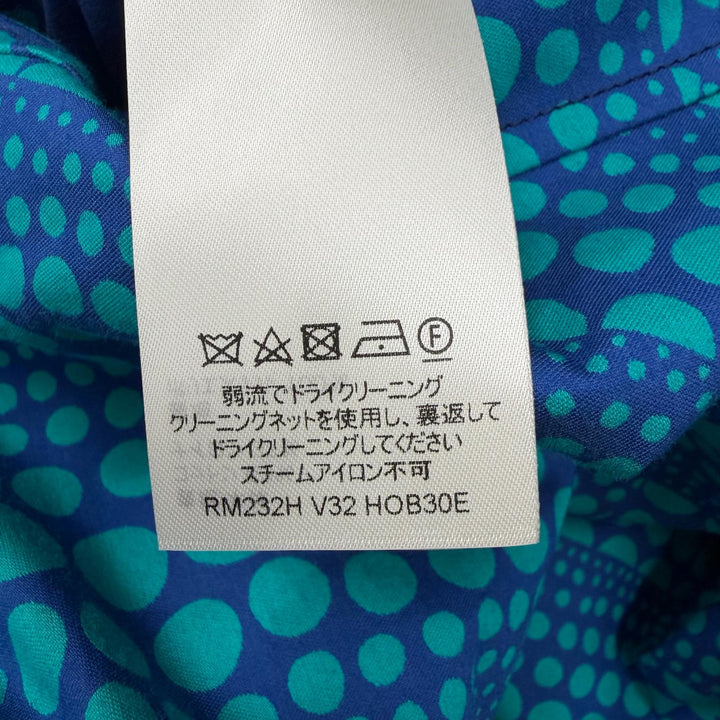 極美品□LOUIS VUITTON ルイヴィトン 草間彌生 2023年製 1AB8HU オールオーバー パンプキン ブルゾン ブルー 46 フランス製 正規品