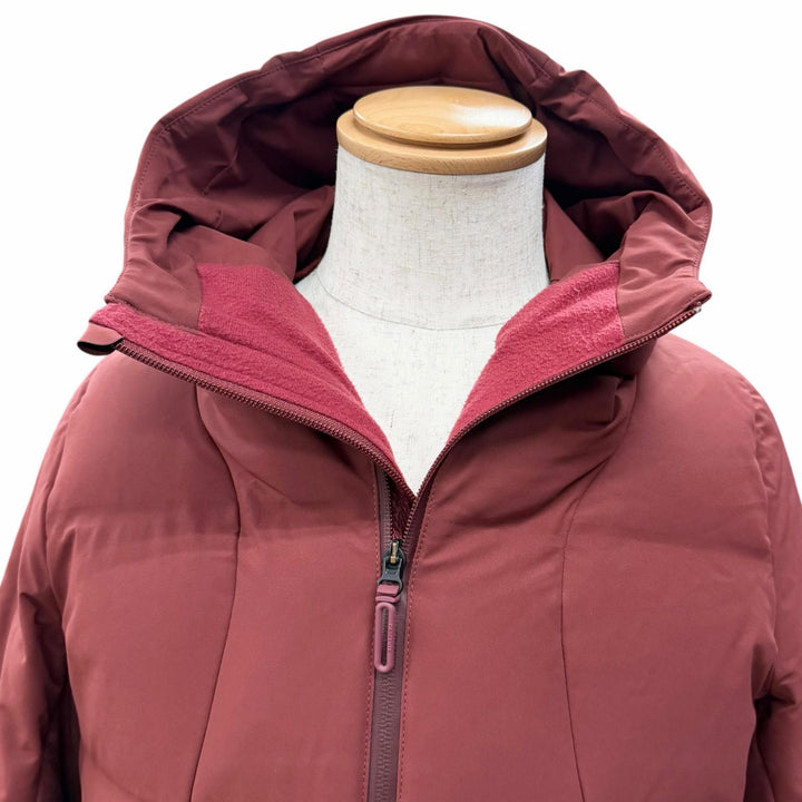 極美品□DESCENTE ALLTERRAIN デサントオルテライン 水沢ダウン SHUTTLE フーデッド ダウンジャケット ボルドー M 日本製 正規品 メンズ