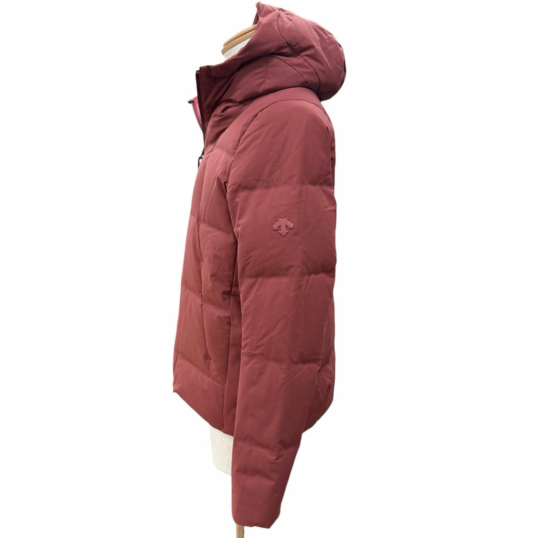 極美品□DESCENTE ALLTERRAIN デサントオルテライン 水沢ダウン SHUTTLE フーデッド ダウンジャケット ボルドー M 日本製 正規品 メンズ