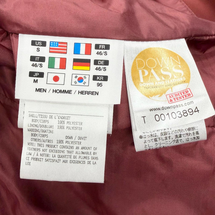 極美品□DESCENTE ALLTERRAIN デサントオルテライン 水沢ダウン SHUTTLE フーデッド ダウンジャケット ボルドー M 日本製 正規品 メンズ