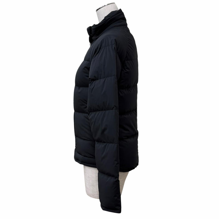 極美品★HERMES エルメス ピウミーノ セリエボタン スタンドカラー ZIP UP ダウンジャケット ブラック XS イタリア製 正規品 レディース