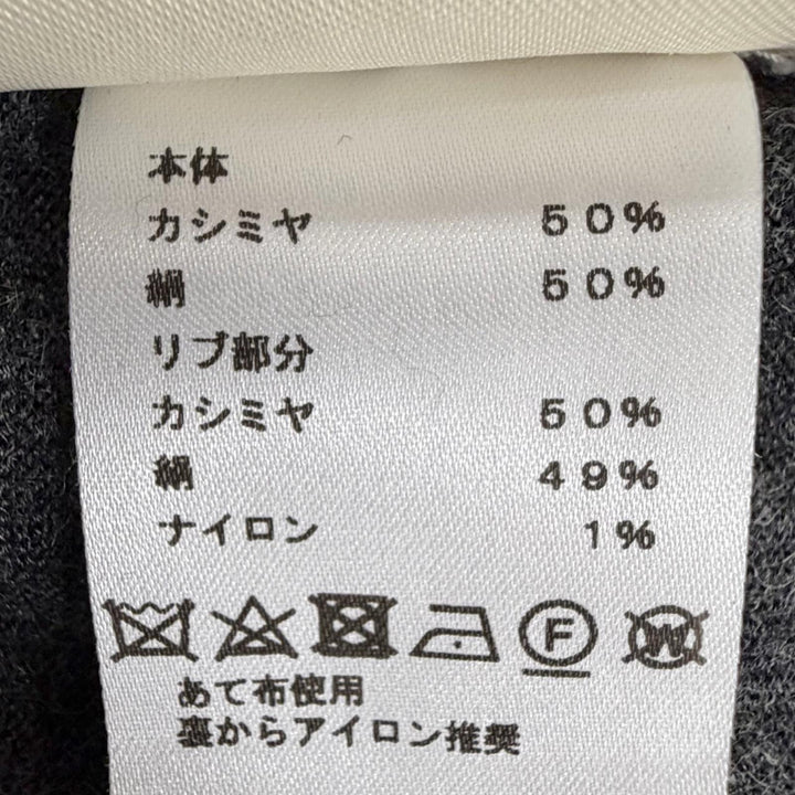 極美品◇HERMES エルメス Clic Clac クリッククラック カシミヤ シルク 長袖ニット ワンピース グレー 40 イタリア製 正規品 レディース