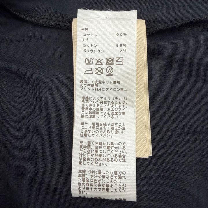 極美品▼HERMES エルメス 25SS 5H4629DA カルトゥッシュ クルーネック ショートスリーブ 半袖Ｔシャツ ネイビー 36 正規品 レディース