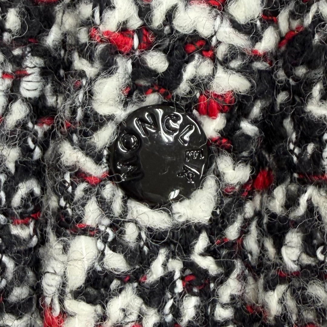 極美品★MONCLER モンクレール 20-21AW RUNIO ウール混 ロゴワッペン付 ツイード切替 フーディ ダウンジャケット マルチ 0 正規品