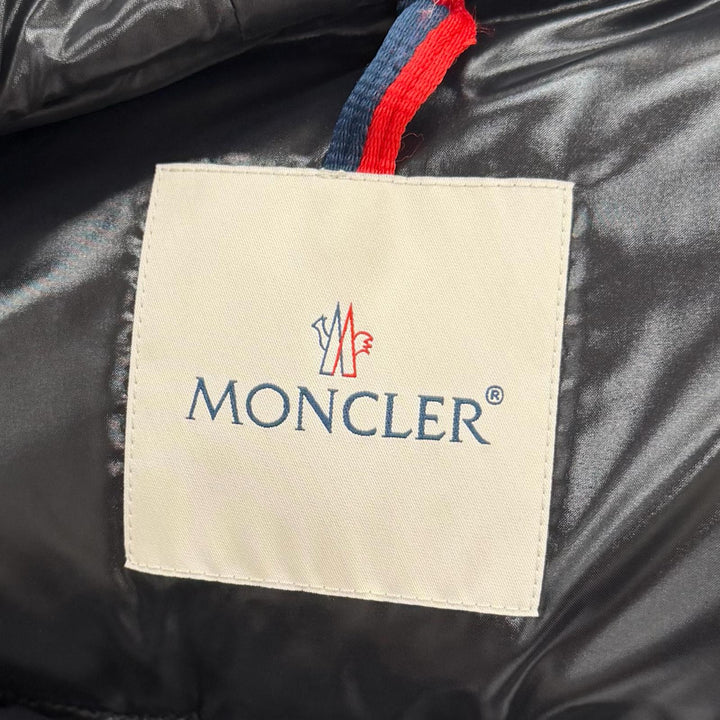 極美品★MONCLER モンクレール 20-21AW RUNIO ウール混 ロゴワッペン付 ツイード切替 フーディ ダウンジャケット マルチ 0 正規品