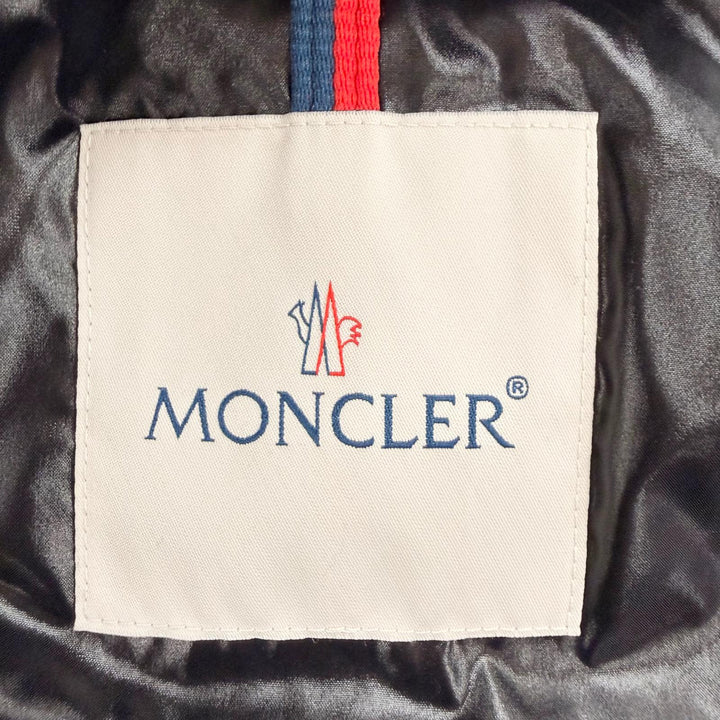 極美品◇MONCLER モンクレール 21-22AW HYOSERIS アルパカ混 ロゴワッペン 袖フリンジ ニット ダウンジャケット 0 正規品 レディース